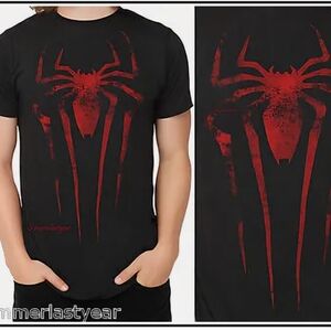 Marvel Spiderman TShirt, Black/Red, Size Small